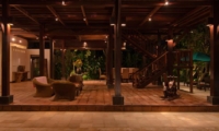 Living Area with Up Stairs - Atas Awan Villa - Ubud, Bali