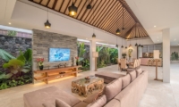 Living and Dining Area with TV - Freedom Villa - Seminyak, Bali