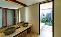 His and Hers Bathroom with Mirror - Jabunami Villa - Canggu, Bali