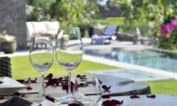 Pool Side Dining - Villa Ashoka - Canggu, Bali