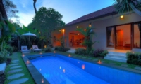 Gardens and Pool at Night - Villa Bisi - Seminyak, Bali
