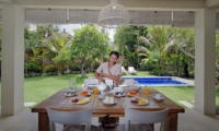 Dining Area with Pool View - Villa Lodek Deluxe - Seminyak, Bali