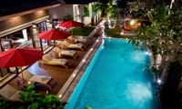 Swimming Pool at Night - Villa Nilaya Residence - Seminyak, Bali