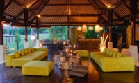 Living and Dining Area at Night - Villa Palm River - Pererenan, Bali