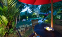 Gardens and Pool at Night - Villa Pangi Gita - Pererenan, Bali
