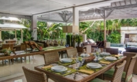 Dining Area with Pool View - Villa Rama Sita - Seminyak, Bali