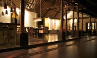 Living and Dining Area at Night - Villa Rumah Lotus - Ubud, Bali