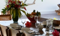 Dining Area with Crockery - Villa Blanca - Candidasa, Bali
