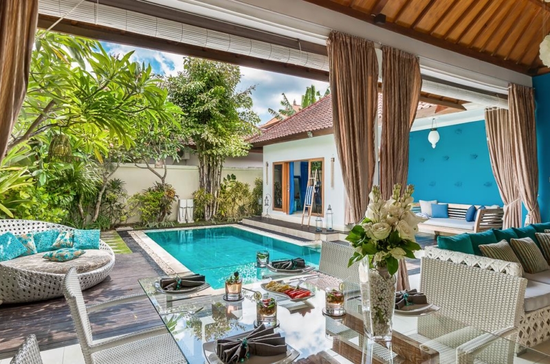 Living Area with Pool View - 4S Villas - Seminyak, Bali