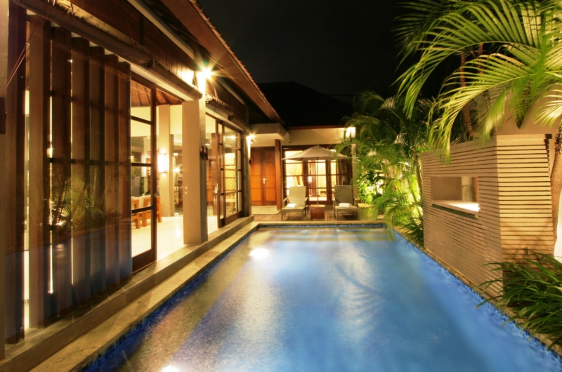 Pool at Night - Akara Villas 1 - Seminyak, Bali