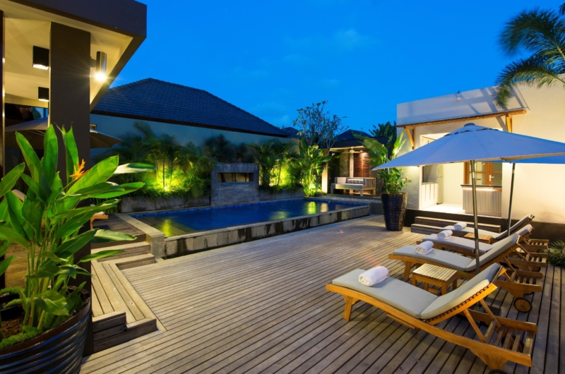 Pool Side Loungers - Akara Villas 8 - Seminyak, Bali
