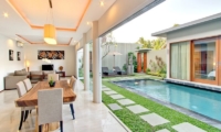 Living and Dining Area with Pool View - Amadea Villas - Seminyak, Bali