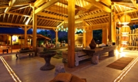 Indoor Living Area at Night - Bali Ethnic Villa - Umalas, Bali