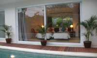 Twin Bedroom with Pool View - Chakra Villas - Villa Kalila - Seminyak, Bali