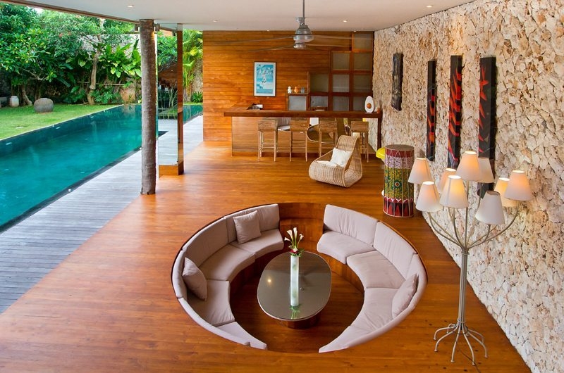 Living Area with Pool View - Eko Villa Bali - Seminyak, Bali
