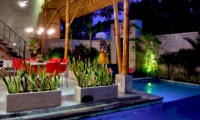 Pool Side Dining at Night - Esha Seminyak 2 - Seminyak, Bali