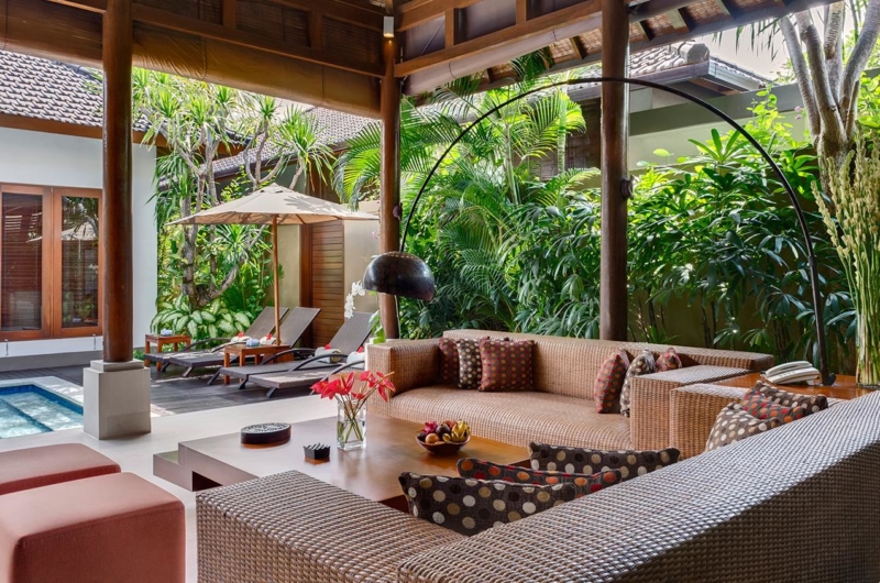 Living Area with Pool View - Lakshmi Villas - Seminyak, Bali