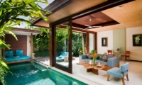 Living Area with Pool View - Maca Villas - Seminyak, Bali
