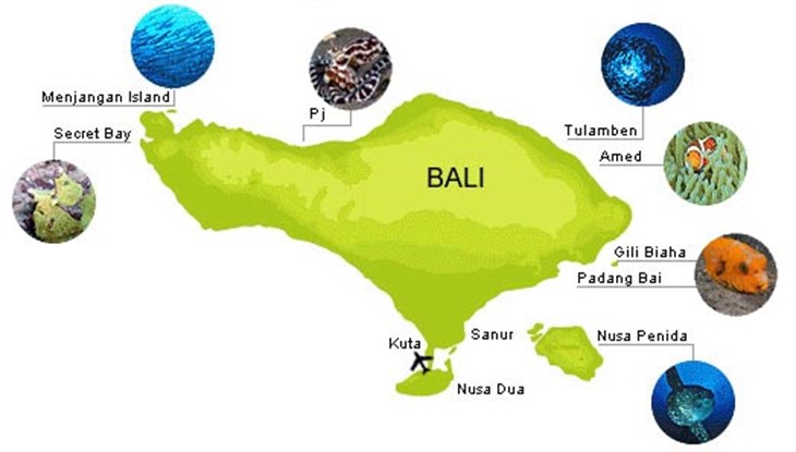 Bali Map Diving