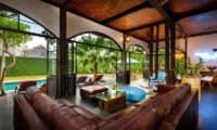 Living Area with Pool View - Niconico Mansion - Seminyak, Bali