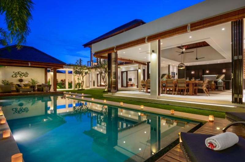 Pool at Night - The Maya Villa - Canggu, Bali