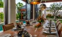 Dining Area with Pool View - The Maya Villa - Canggu, Bali