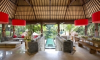 Living and Dining Area with Pool View - The Sanctuary Bali - Canggu, Bali