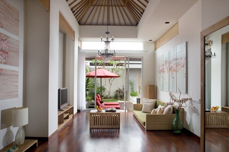 Living Area with TV - The Seiryu Villas - Seminyak, Bali