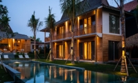 Gardens and Pool at Night - Villa Alea - Kerobokan, Bali