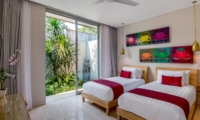 Twin Bedroom with View - Villa Bamboo Aramanis - Seminyak, Bali