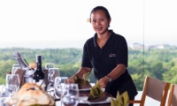 Dining Area with Staff - Villa Bayu - Uluwatu, Bali
