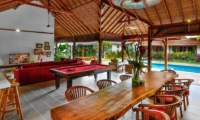 Living and Dining Area with Pool View - Villa Bibi - Kerobokan, Bali