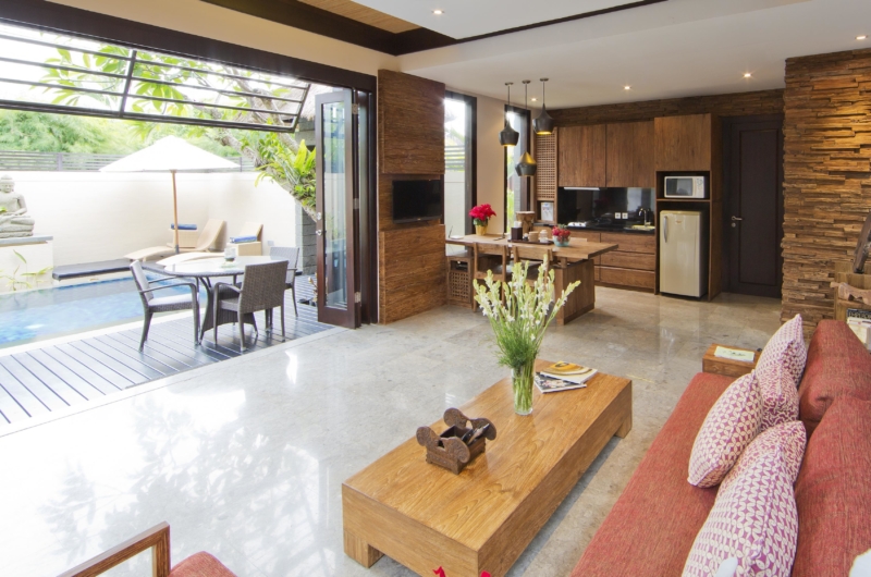 Living Area with Pool View - Villa Canthy - Seminyak, Bali