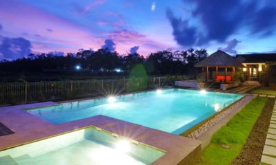 Swimming Pool at Night - Villa Griya Aditi - Ubud, Bali