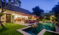 Reclining Sun Loungers at Night - Villa Jaclan - Seminyak, Bali
