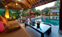 Pool Side Seating Area - Villa Kalimaya One - Seminyak, Bali