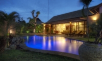 Gardens and Pool at Night - Villa Kalimaya Two - Seminyak, Bali