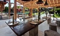 Dining Area with Pool View - Villa Kayu - Umalas, Bali