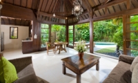 Living Area with Pool View - Villa Kubu 14 - Seminyak, Bali