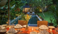 Pool Side Dining - Villa Liang - Batubelig, Bali