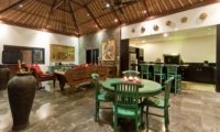 Living and Dining Area with TV - Villa Mahkota - Seminyak, Bali