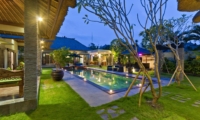 Gardens and Pool at Night - Villa Mahkota - Seminyak, Bali