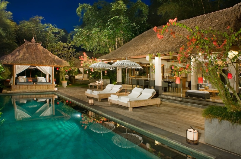 Pool Side Loungers - Villa Maya Retreat - Tabanan, Bali