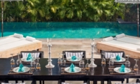 Dining Area with Pool View - Villa Maya Retreat - Tabanan, Bali