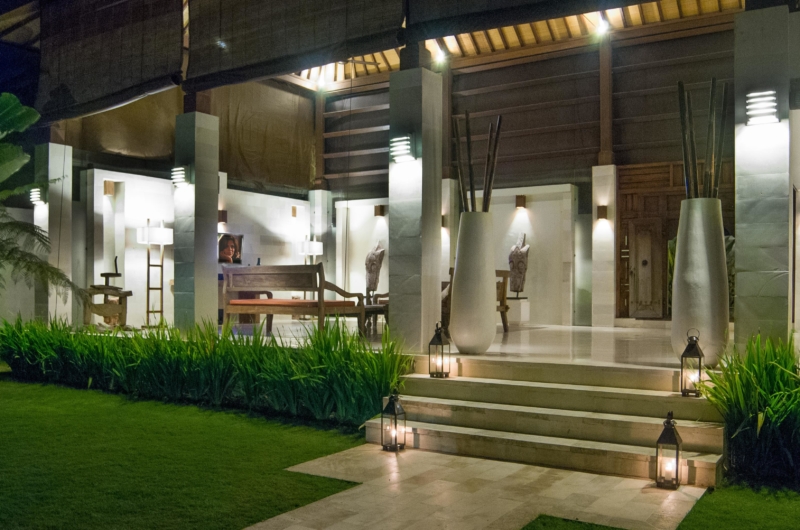 Outdoor Area at Night - Villa Nelayan - Canggu, Bali