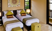 Twin Bedroom with Table Lamps - Villa Nilaya Residence - Seminyak, Bali