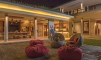 Living and Dining Area with Pool View - Villa Sally - Canggu, Bali