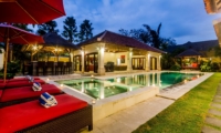 Gardens and Pool at Night - Villa Santi - Seminyak, Bali