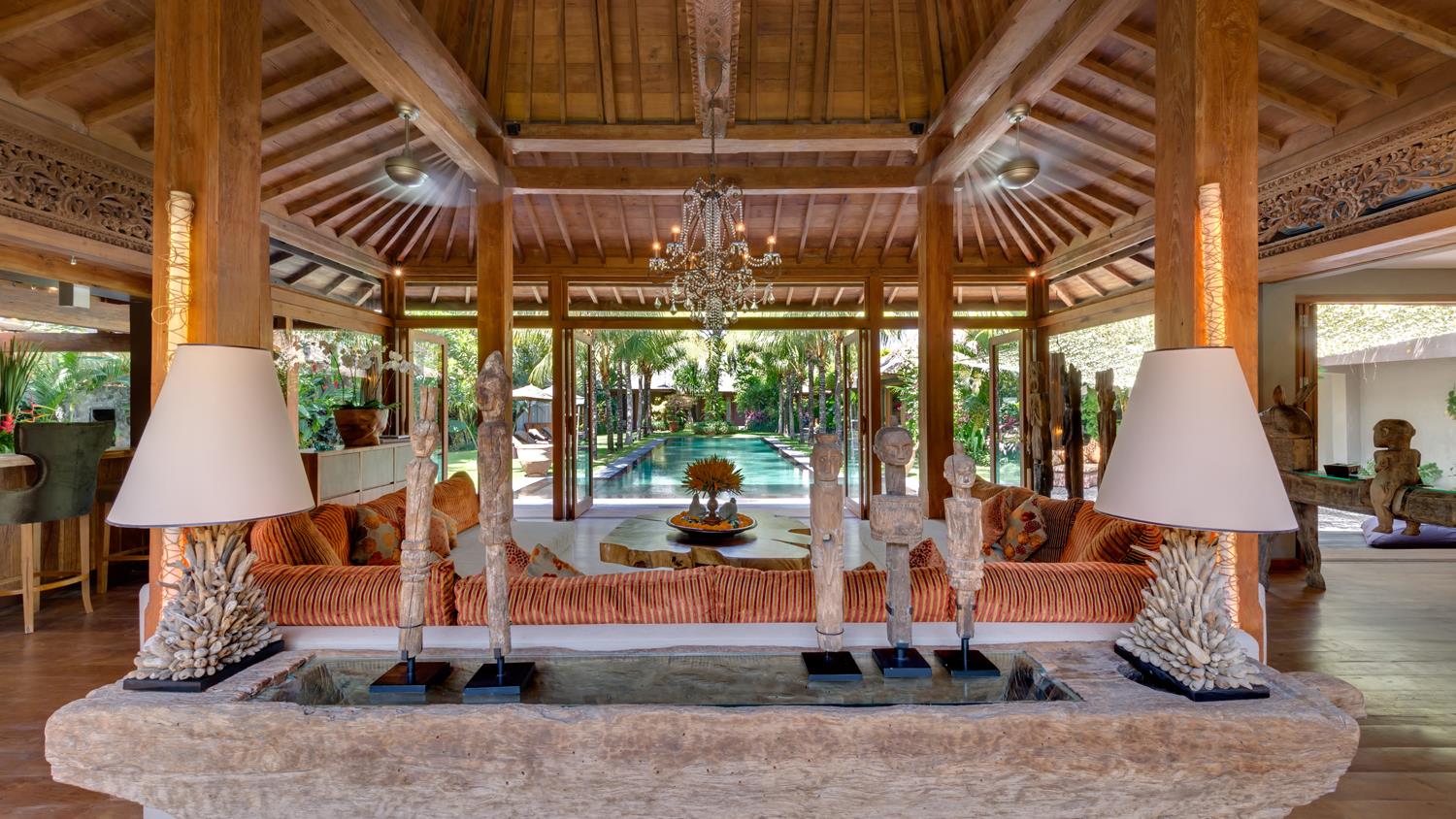 Living Area with Pool View - Villa Shambala - Seminyak, Bali