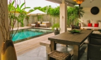 Living and Dining Area with Pool View - Villa Sophia - Seminyak, Bali